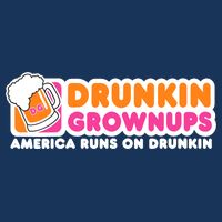 Wo Drunkin Grownups Adult Party Sarcastic Gift Drinking V-Neck Doggie Tank