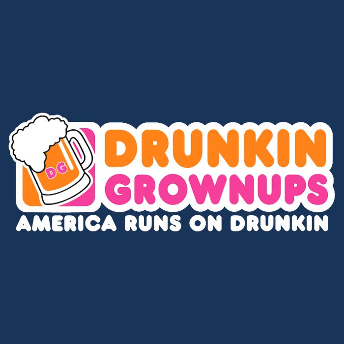 Wo Drunkin Grownups Adult Party Sarcastic Gift Drinking V-Neck Doggie Tank