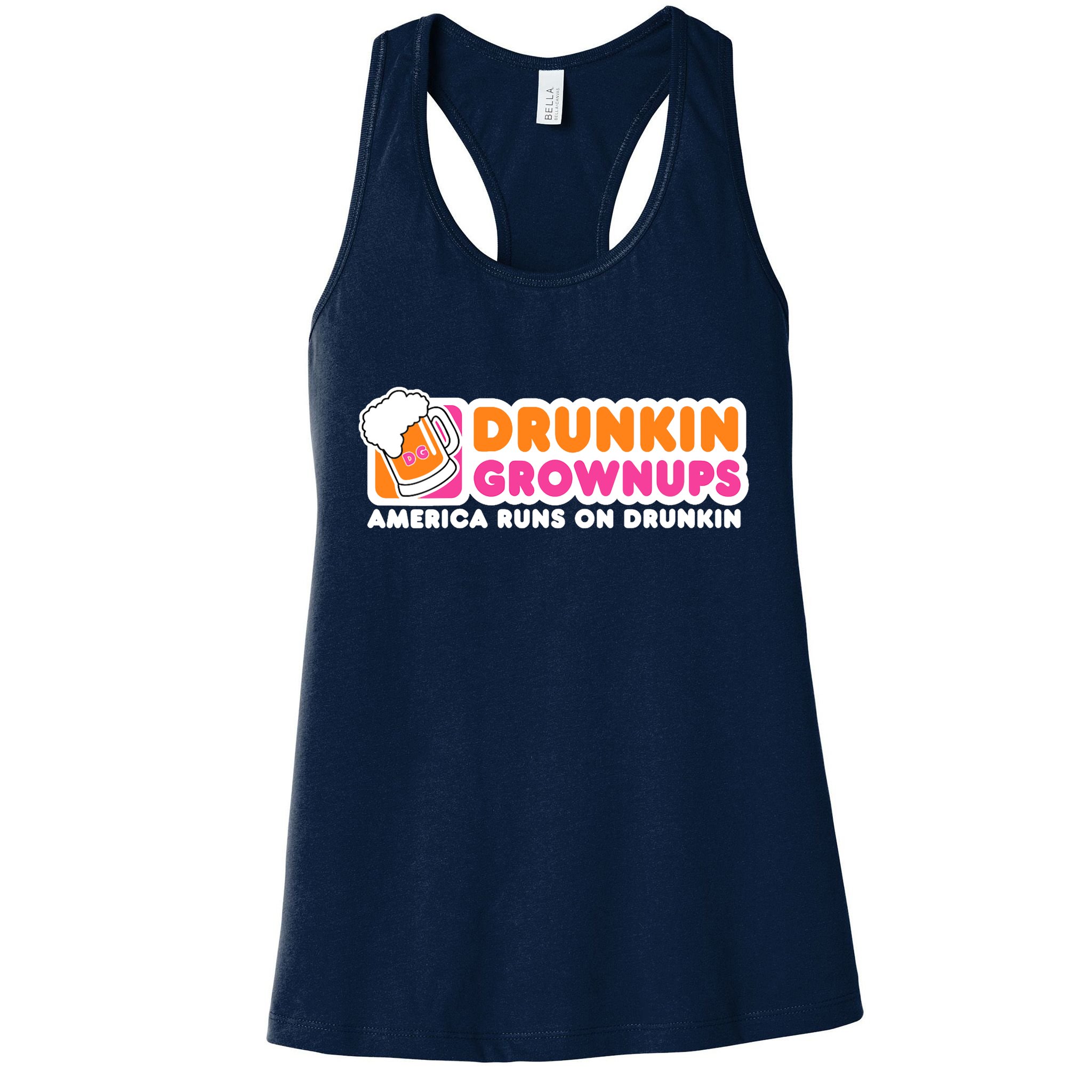 Wo Drunkin Grownups Adult Party Sarcastic Gift Drinking V-Neck Womens Tank Top