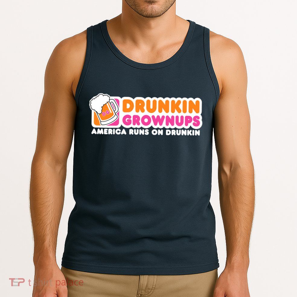 Wo Drunkin Grownups Adult Party Sarcastic Gift Drinking V-Neck Tank Top