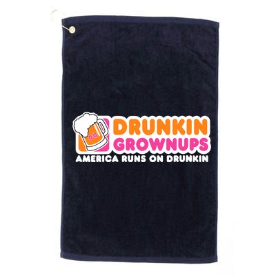 Wo Drunkin Grownups Adult Party Sarcastic Gift Drinking V-Neck Golf Towel