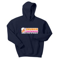 Wo Drunkin Grownups Adult Party Sarcastic Gift Drinking V-Neck Kids Hoodie