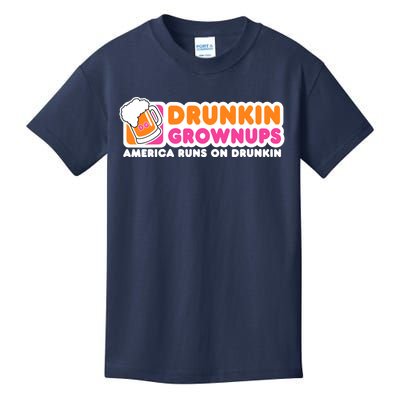 Wo Drunkin Grownups Adult Party Sarcastic Gift Drinking V-Neck Kids T-Shirt