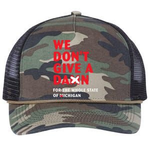 We don't give a damn for the whole state of Michigan  Retro Rope Trucker Hat Cap