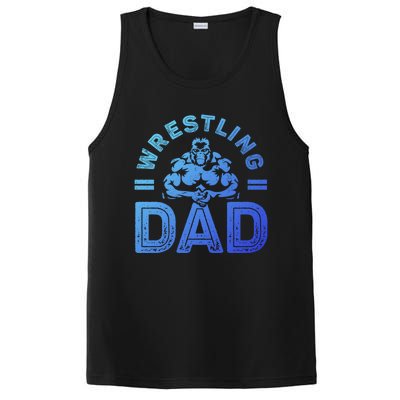 Wrestling Dad Gift Wrestle Lover Daddy Wrestler Gift PosiCharge Competitor Tank