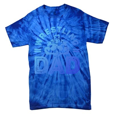 Wrestling Dad Gift Wrestle Lover Daddy Wrestler Gift Tie-Dye T-Shirt