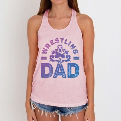 Wrestling Dad Gift Wrestle Lover Daddy Wrestler Gift Women's Knotted Racerback Tank