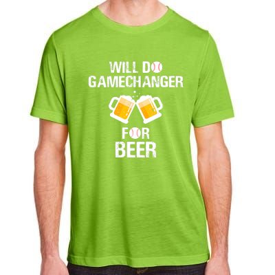 Will Do Gamechanger For Beer Funny Baseball Adult ChromaSoft Performance T-Shirt