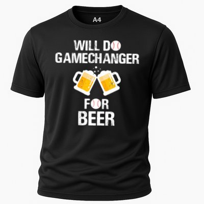 Will Do Gamechanger For Beer Funny Baseball Performance Shirt