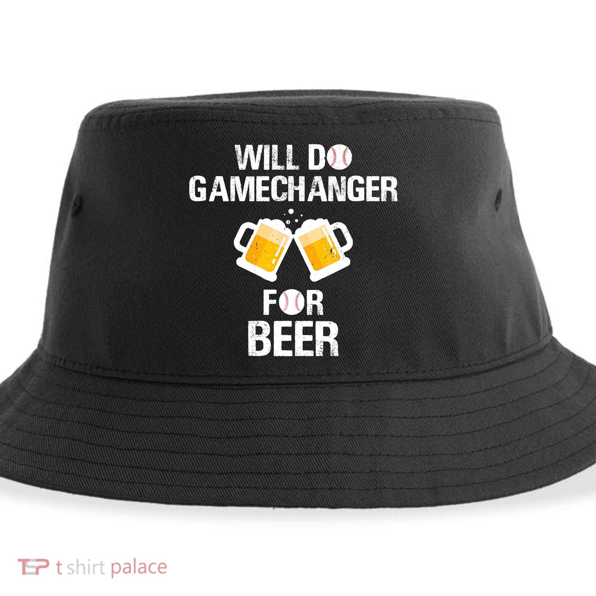 Will Do Gamechanger For Beer Funny Baseball Sustainable Bucket Hat