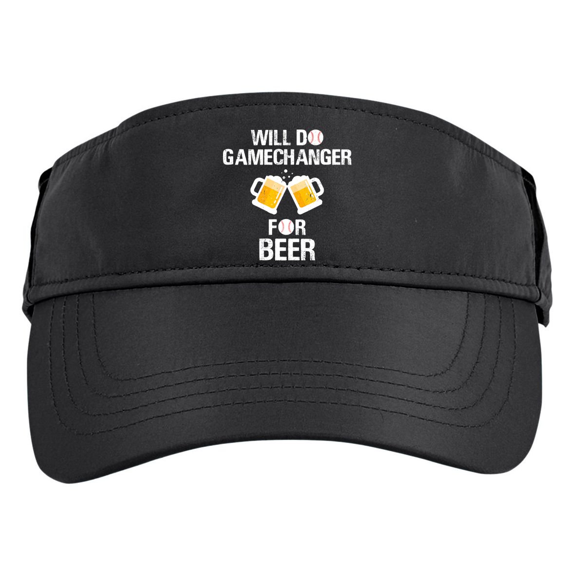 Will Do Gamechanger For Beer Funny Baseball Adult Drive Performance Visor
