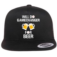 Will Do Gamechanger For Beer Funny Baseball Flat Bill Trucker Hat
