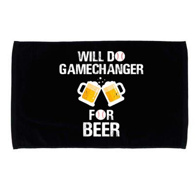 Will Do Gamechanger For Beer Funny Baseball Microfiber Hand Towel