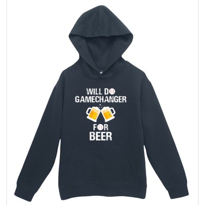 Will Do Gamechanger For Beer Funny Baseball Urban Pullover Hoodie