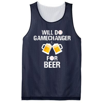 Will Do Gamechanger For Beer Funny Baseball Mesh Reversible Basketball Jersey Tank