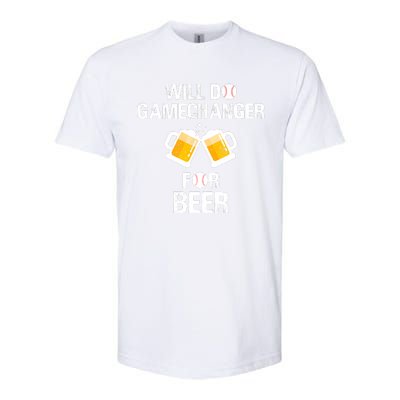 Will Do Gamechanger For Beer Funny Baseball Softstyle CVC T-Shirt