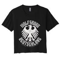 Wolfsburg Deutschland Germany Vintage Air Cooled Rides Women's Crop Top Tee