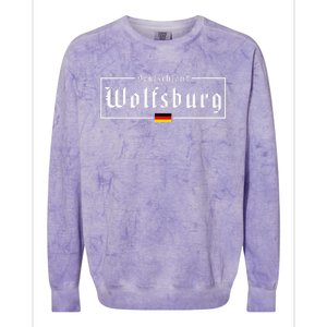 Wolfsburg Deutschland Germany German Flag Colorblast Crewneck Sweatshirt