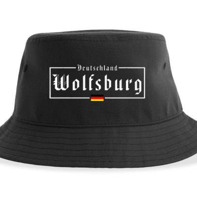 Wolfsburg Deutschland Germany German Flag Sustainable Bucket Hat