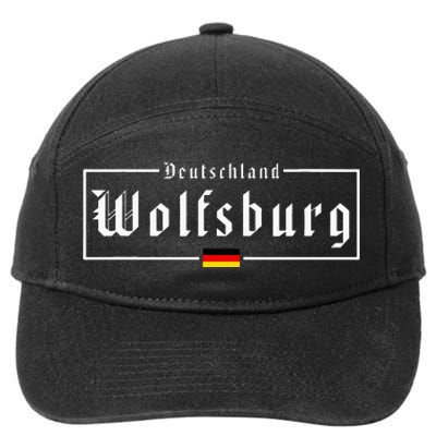 Wolfsburg Deutschland Germany German Flag 7-Panel Snapback Hat