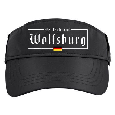 Wolfsburg Deutschland Germany German Flag Adult Drive Performance Visor
