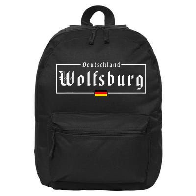 Wolfsburg Deutschland Germany German Flag 16 in Basic Backpack