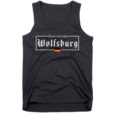 Wolfsburg Deutschland Germany German Flag Tank Top