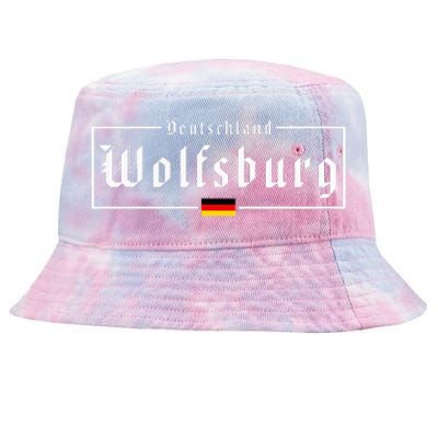 Wolfsburg Deutschland Germany German Flag Tie-Dyed Bucket Hat