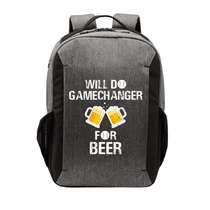 Will Do Gamechanger For Beer Funny Baseball Vector Backpack