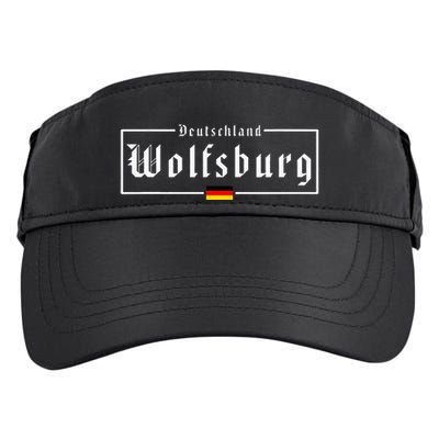 Wolfsburg Deutschland Germany German Flag Adult Drive Performance Visor