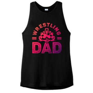 Wrestling Dad Gift Wrestle Lover Daddy Wrestler Gift Ladies PosiCharge Tri-Blend Wicking Tank