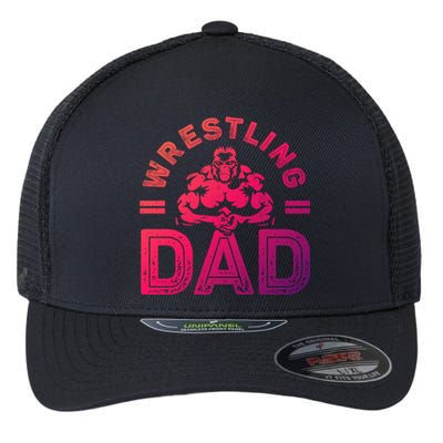 Wrestling Dad Gift Wrestle Lover Daddy Wrestler Gift Flexfit Unipanel Trucker Cap