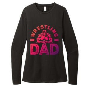 Wrestling Dad Gift Wrestle Lover Daddy Wrestler Gift Womens CVC Long Sleeve Shirt