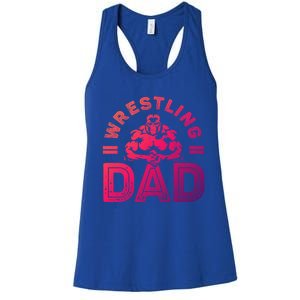 Wrestling Dad Gift Wrestle Lover Daddy Wrestler Gift Women's Racerback Tank