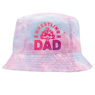 Wrestling Dad Gift Wrestle Lover Daddy Wrestler Gift Tie-Dyed Bucket Hat