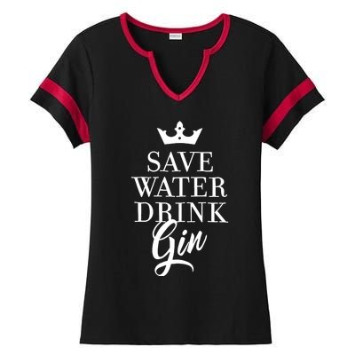 Water Drink Gin Ladies Halftime Notch Neck Tee