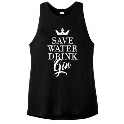 Water Drink Gin Ladies PosiCharge Tri-Blend Wicking Tank