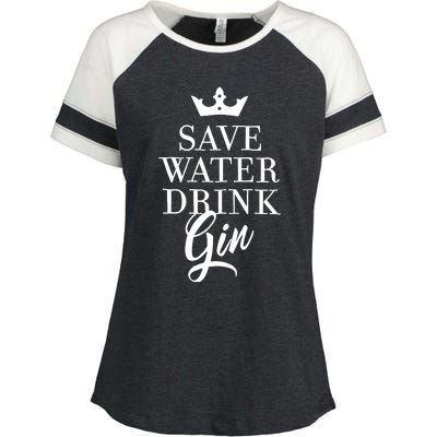 Water Drink Gin Enza Ladies Jersey Colorblock Tee