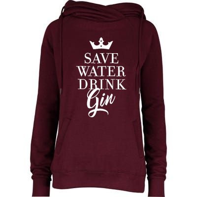 Water Drink Gin Womens Funnel Neck Pullover Hood