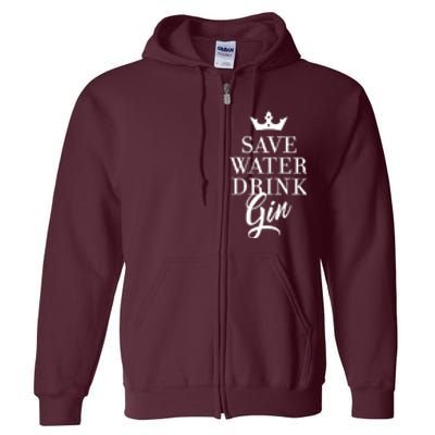 Water Drink Gin Full Zip Hoodie