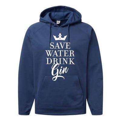 Water Drink Gin Performance Fleece Hoodie