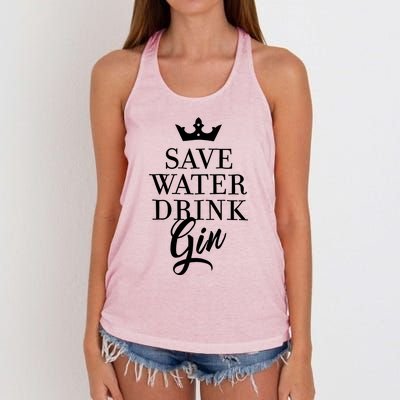 Water Drink Gin Women's Knotted Racerback Tank