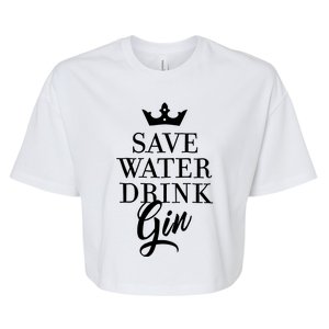 Water Drink Gin Bella+Canvas Jersey Crop Tee