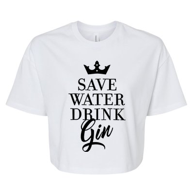 Water Drink Gin Bella+Canvas Jersey Crop Tee