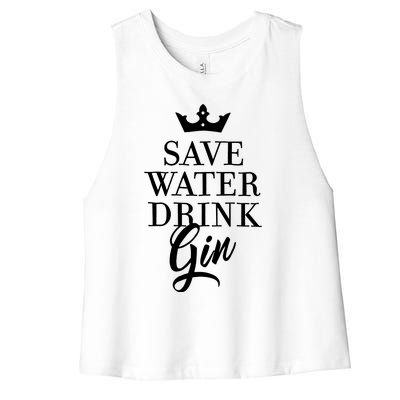 Water Drink Gin Women's Racerback Cropped Tank