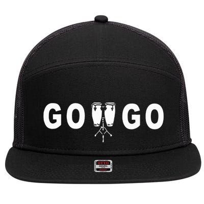 Washington Dc Go Go Conga Drums 7 Panel Mesh Trucker Snapback Hat