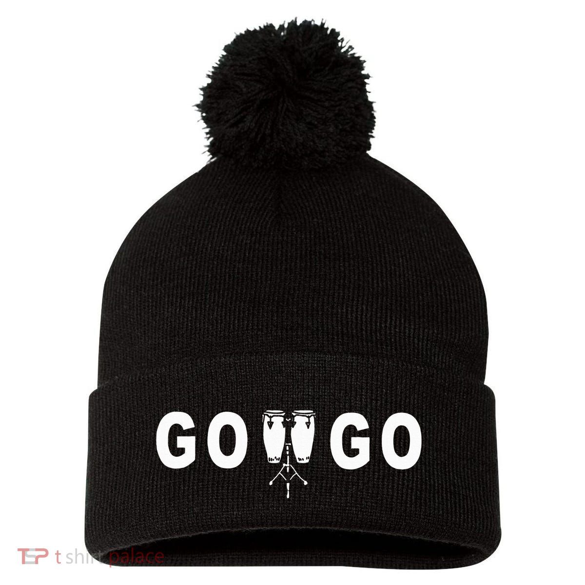 Washington Dc Go Go Conga Drums Pom Pom 12in Knit Beanie