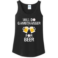 Will Do Gamechanger For Beer Funny Baseball Ladies Essential Tank