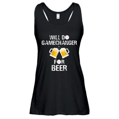 Will Do Gamechanger For Beer Funny Baseball Ladies Essential Flowy Tank