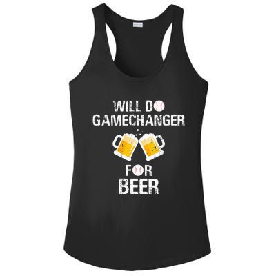 Will Do Gamechanger For Beer Funny Baseball Ladies PosiCharge Competitor Racerback Tank